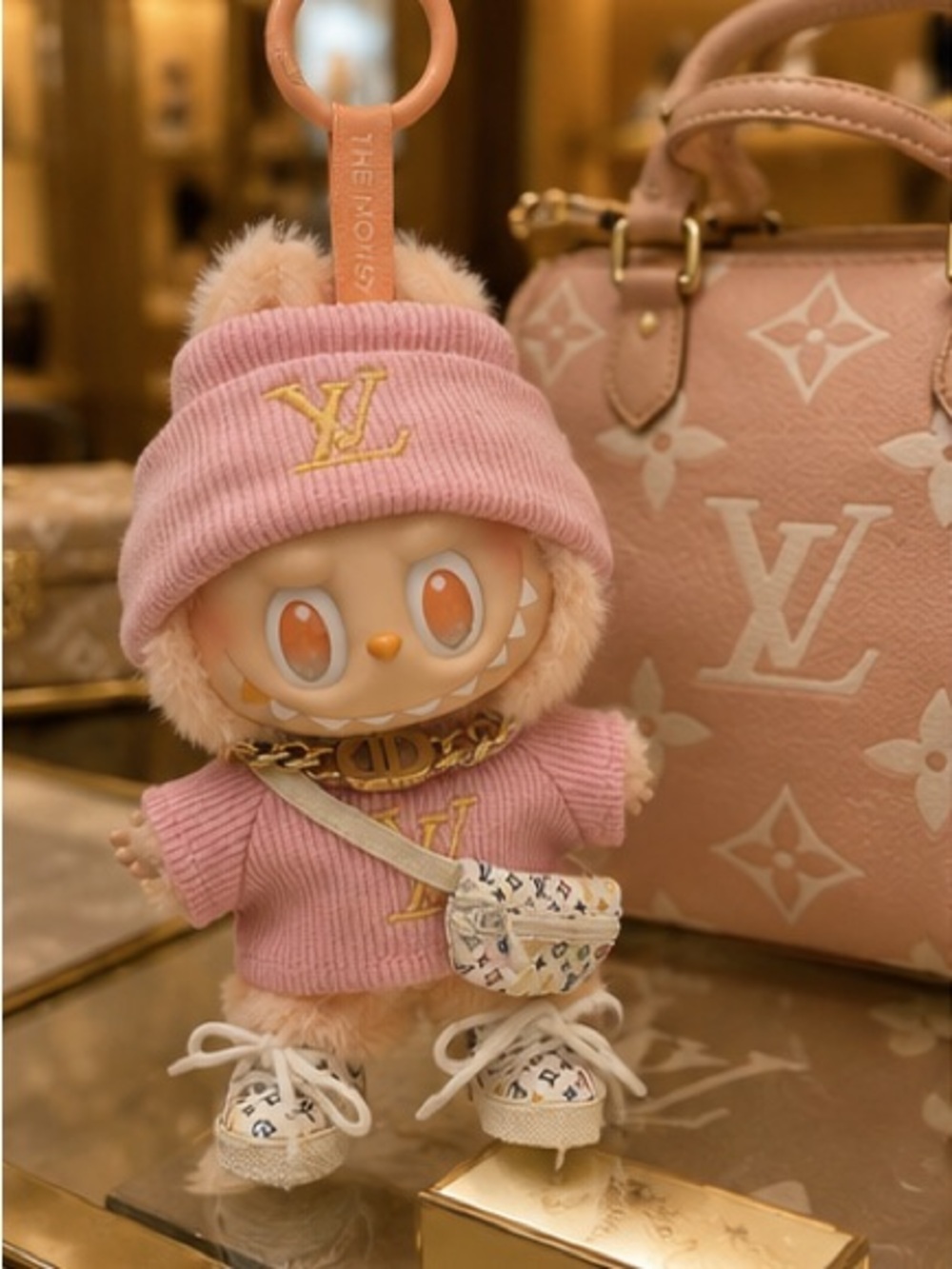 Authentic Big into energy Loyalty Labubu with clothes and Accessories